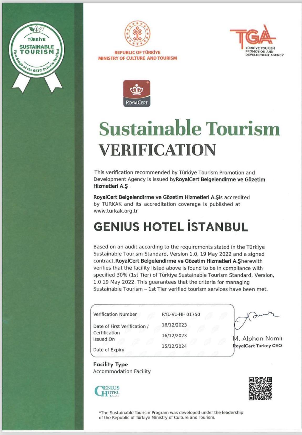 Genius Hotel Istanbul Bagian luar foto